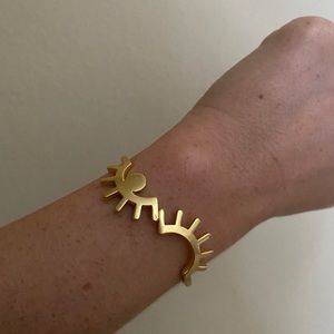Madewell gold eyelash bracelet